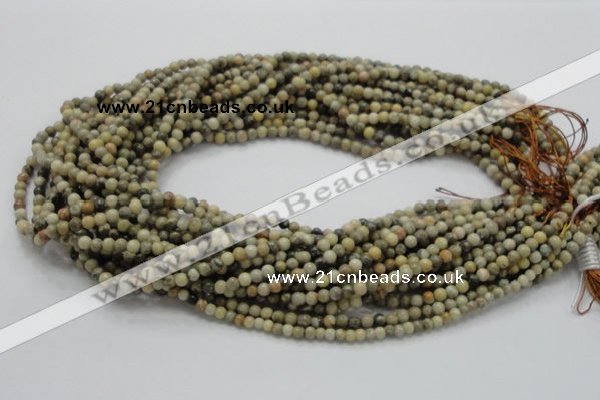 CFA01 15.5 inches 4mm round chrysanthemum agate gemstone beads