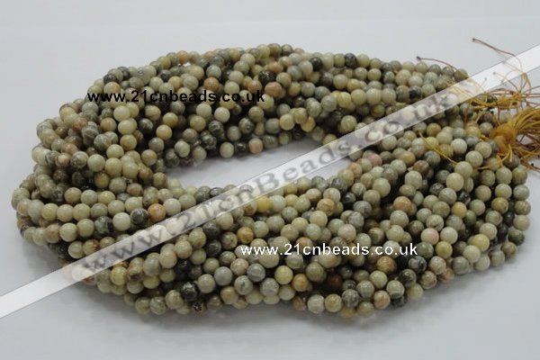 CFA02 15.5 inches 6mm round chrysanthemum agate gemstone beads