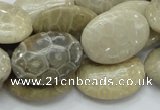 CFA11 15.5 inches 18*25mm oval chrysanthemum agate gemstone beads