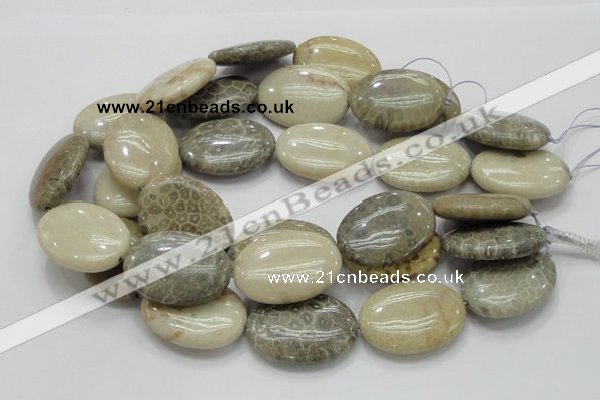 CFA14 15.5 inches 30*40mm oval chrysanthemum agate gemstone beads