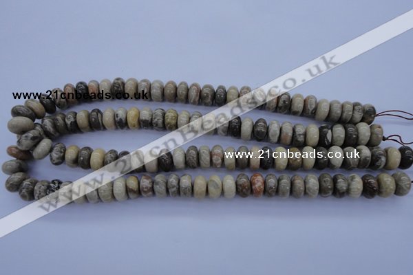 CFA203 15.5 inches 6*12mm rondelle chrysanthemum agate beads