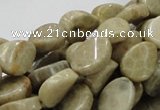 CFA22 15.5 inches 10*14mm twisted teardrop chrysanthemum agate beads