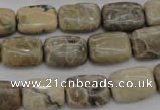 CFA220 15.5 inches 10*14mm rectangle chrysanthemum agate beads