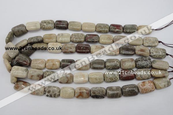 CFA222 15.5 inches 13*18mm rectangle chrysanthemum agate beads