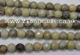 CFA28 15.5 inches 6mm faceted round chrysanthemum agate gemstone beads