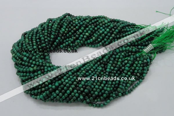 CFA65 15.5 inches 4mm round green chrysanthemum agate beads