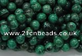 CFA66 15.5 inches 6mm round green chrysanthemum agate beads