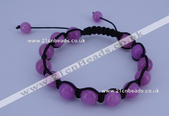 CFB500 10mm round candy jade beads adjustable bracelet wholesale