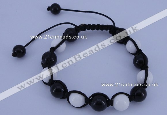 CFB506 10mm round candy jade beads adjustable bracelet wholesale