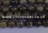 CFC211 15.5 inches 6mm round grey fossil coral beads wholesale