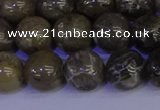 CFC214 15.5 inches 12mm round grey fossil coral beads wholesale