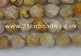 CFC236 15.5 inches 6mm faceted nuggets fossil coral beads