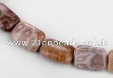 CFC50 10*14mm rectangle coral fossil jasper beads wholesale