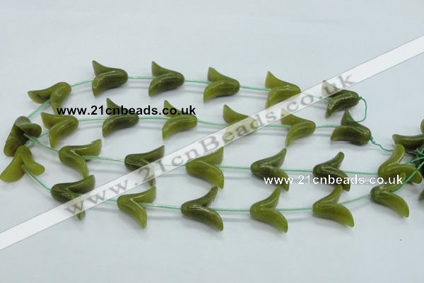 CFG10 15.5 inches 20*26mm carved flower Korean jade beads