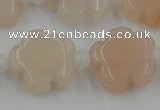 CFG1020 15.5 inches 16mm carved flower pink aventurine beads