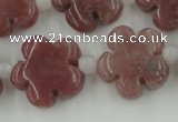 CFG1025 15.5 inches 16mm carved flower rhodochrosite beads