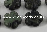 CFG1027 15.5 inches 16mm carved flower kambaba jasper beads