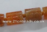 CFG1101 15.5 inches 15*20mm carved tube agate gemstone beads