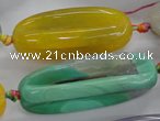 CFG1117 15.5 inches 14*40mm - 14*50mm carved rice agate beads