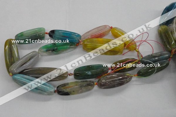 CFG1118 15.5 inches 15*40mm - 15*55mm carved rice agate beads