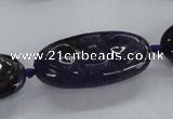 CFG1136 15.5 inches 20*40mm carved oval agate gemstone beads