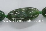 CFG1137 15.5 inches 20*40mm carved oval agate gemstone beads