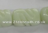 CFG1185 15.5 inches 20*30mm carved rectangle New jade beads