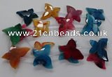 CFG1226 15.5 inches 30*45mm - 35*45mm carved butterfly agate beads