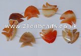 CFG1255 15.5 inches 38*42mm - 42*45mm carved fish agate beads