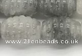 CFG1502 15.5 inches 15*20mm carved rice cloudy quartz beads