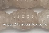 CFG1504 15.5 inches 15*20mm carved rice pink quartz beads