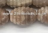 CFG1507 15.5 inches 15*20mm carved rice moonstone beads