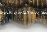 CFG1519 15.5 inches 15*20mm carved teardrop tiger eye beads