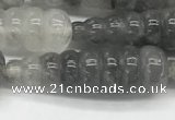 CFG1526 15.5 inches 10*35mm carved teardrop cloudy quartz beads