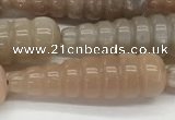 CFG1529 15.5 inches 10*35mm carved teardrop moonstone beads