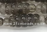 CFG1540 15.5 inches 10*30mm carved rice smoky quartz beads