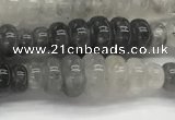 CFG1541 15.5 inches 10*30mm carved rice cloudy quartz beads