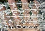 CFG1650 15 inches 14mm carved star white crystal beads