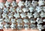 CFG1665 15 inches 14mm carved star sesame jasper beads