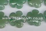 CFG215 15.5 inches 20mm carved flower green aventurine beads