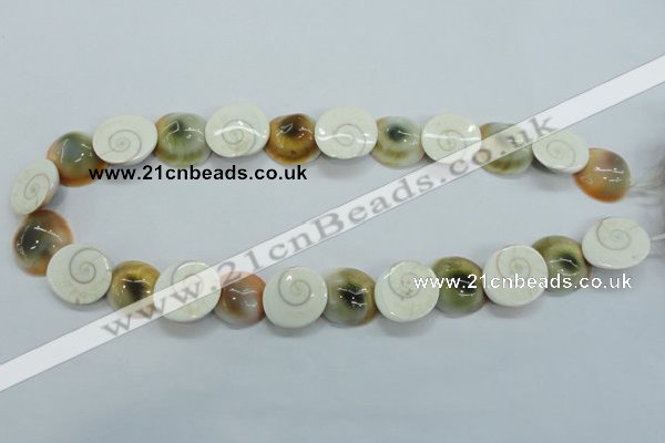 CFG22 15.5 inches 16*18mm carved flower shell gemstone beads