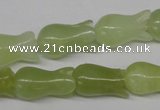 CFG237 15.5 inches 10*17mm carved flower New jade gemstone beads