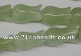 CFG239 15.5 inches 12*20mm carved flower New jade gemstone beads