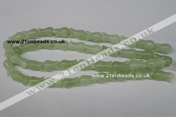 CFG239 15.5 inches 12*20mm carved flower New jade gemstone beads