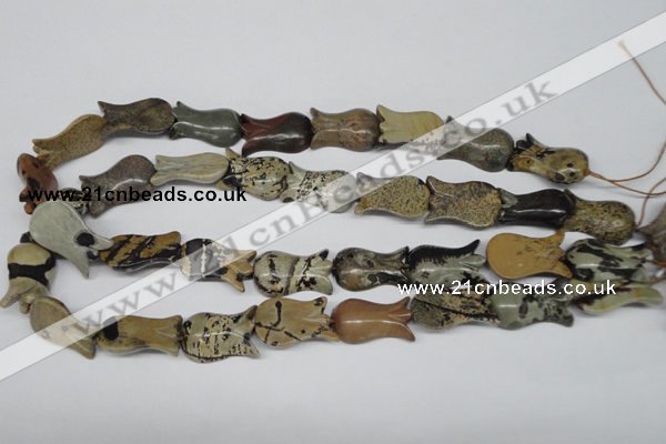 CFG242 15.5 inches 15*25mm carved flower artistic gemstone beads