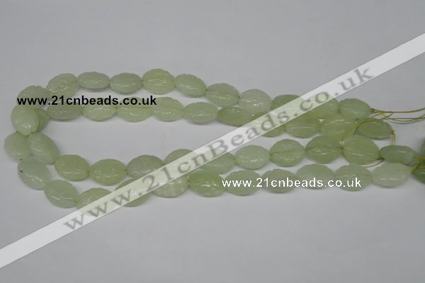 CFG245 15.5 inches 13*18mm carved oval New jade gemstone beads