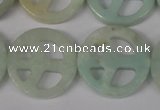 CFG265 15.5 inches 25mm carved coin amazonite gemstone beads