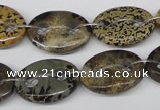 CFG297 15.5 inches 15*20mm carved oval artistic gemstone beads