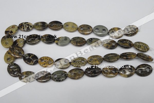 CFG297 15.5 inches 15*20mm carved oval artistic gemstone beads