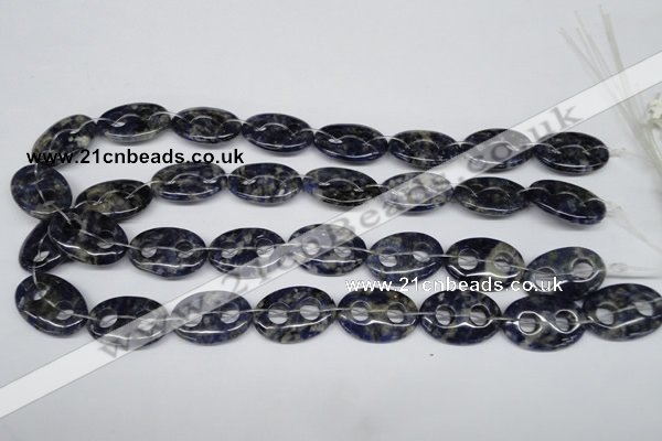 CFG300 15.5 inches 18*25mm carved oval sodalite gemstone beads